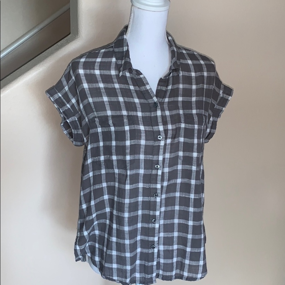 Lucky brand button up with tulip back
